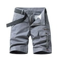 thumbnail image 2 of WREESH Men's Cargo Shorts Plus Size Cargo Shorts Multi-Pockets Relaxed Summer Beach Short Pants Outdoor Workout Shorts Gray, 2 of 5