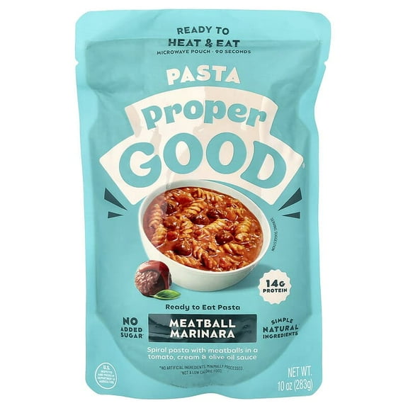 Proper Good, Ready to Eat Pasta, Meatball Marinara, 10 oz Pack of 2