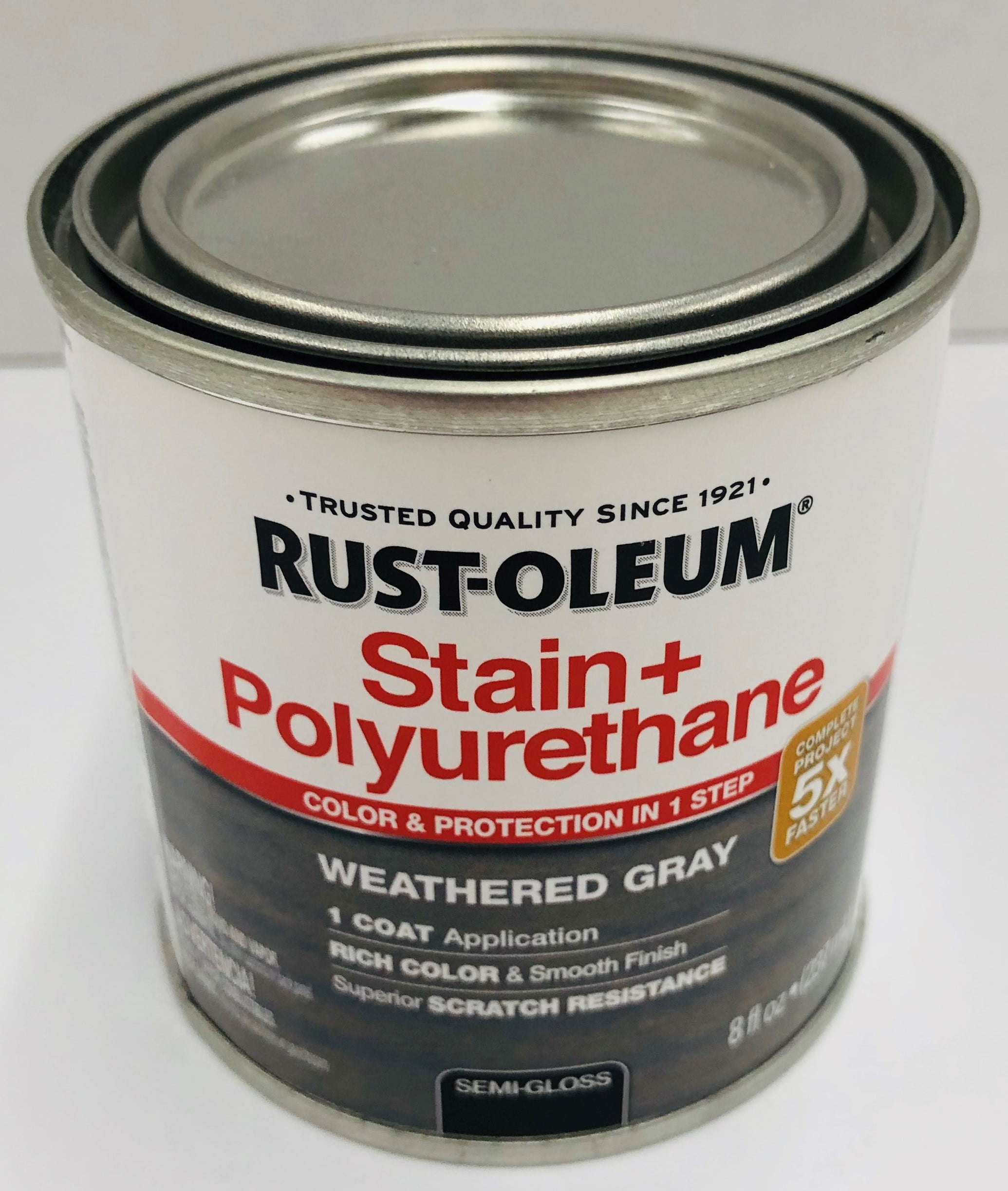Weathered Gray RustOleum Stain & Polyurethane, Half Pint
