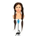 thumbnail image 5 of 70% Human Hair Mannequin Head For Braiding Manikin Head For Hairdresser Professional Cosmetology Dummy Head, 5 of 10