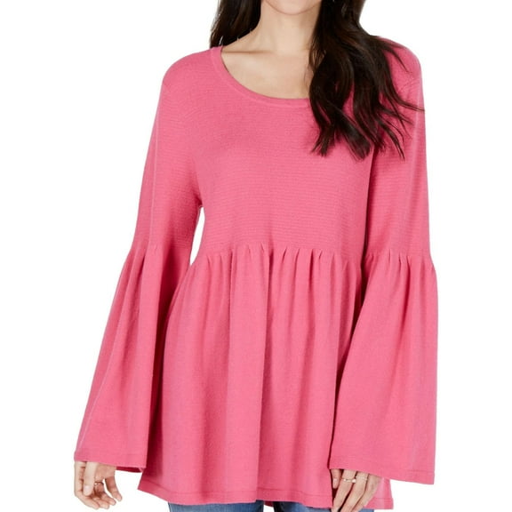 Style & Co. Womens Babydoll Pullover Sweater, Pink, X-Large