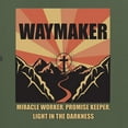 thumbnail image 2 of WAYMAKER Miracle Worker Promise Keeper Inspirational/Christian Mens Premium Tri Blend T-Shirt, Military Green, Small, 2 of 5