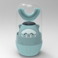 thumbnail image 1 of Kids Electric U-shaped Toothbrush 360 Degree Cleaning Brush With 3 Modes 2 Led Uv Light, 1 of 5