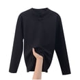 thumbnail image 1 of Yuyuzo Hauts de Pyjama pour Femmes Doublés en Molleton Col Roulé Couche de Base sous-Vêtements Thermiques en Molleton, 1 of 5