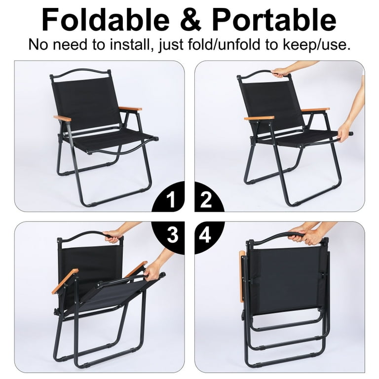 Folding Camping Chair Outdoor Lawn Chair with Carry Bag