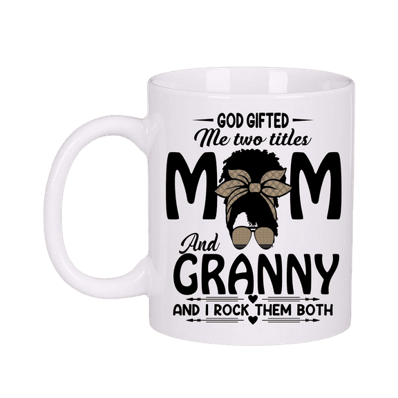 Mom Granny Mug and Coaster Set, Inspirational Appreciation Coffee and Tea Gift