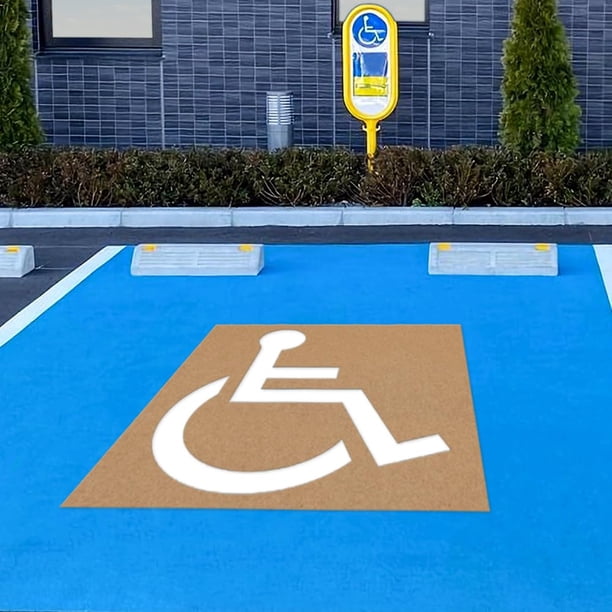 Kit de plantillas Yookok para estacionamiento de discapacitados, cartón reutilizable