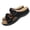 Black, variant on Hurxie Wedge Sandals for Women Dressy: Comfortable Walking Summer Low Platform Ankle Strap Open Toe Casual Dressy Women Flat Sandal Beige 9.5