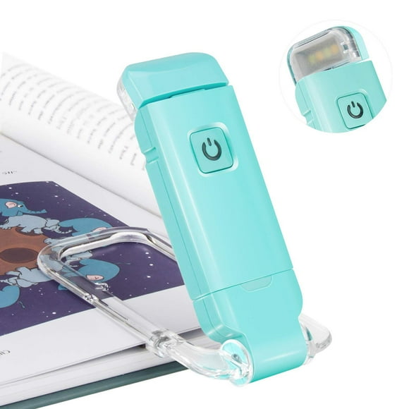 Book Reading Light USB Rechargeable Bookmark Light LED Clip on Book Lights Reading Lights for Books in Bed Small Book Light for Kids 2 Brightness Adjustable for Eye Protection blue
