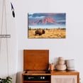 thumbnail image 5 of Bison Canvas Wall Art, Wyoming Mountain Wildlife Landscape Print, Rustic Western Artwork for Living Room Bedroom Cabin Decor, Ready to Hang, 5 of 6