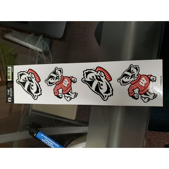 Wisconsin Badgers Quad Decal Set