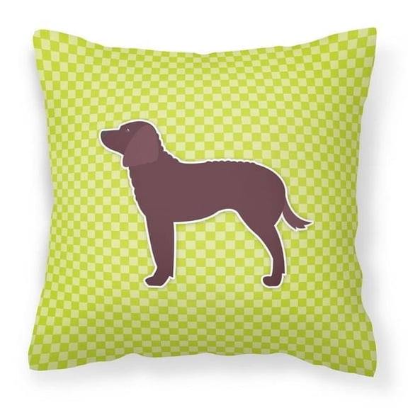 Carolines Treasures BB3801PW1818 American Water Spaniel Checkerboard Green Fabric Decorative Pillow