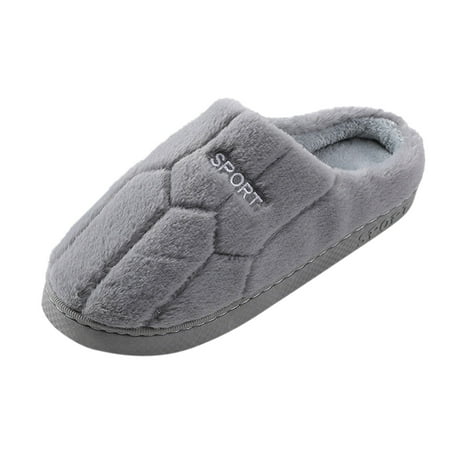 

TAIAOJING Women s Soft Plush Slippers Couple Winter Indoor Home Plus Velvet Warm Thick Bottom Non Slip Cotton Slippers