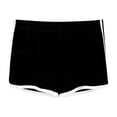 thumbnail image 6 of hoksml Women Elastic Waist Cotton Blend Side Stripe Casual Shorts Loose Fit Sleep Lounge Shorts for Home Sports Wear, 6 of 6