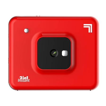 SHARPER IMAGE Instant Print Camera  3  x 3  Print  4Pass Tech  Red