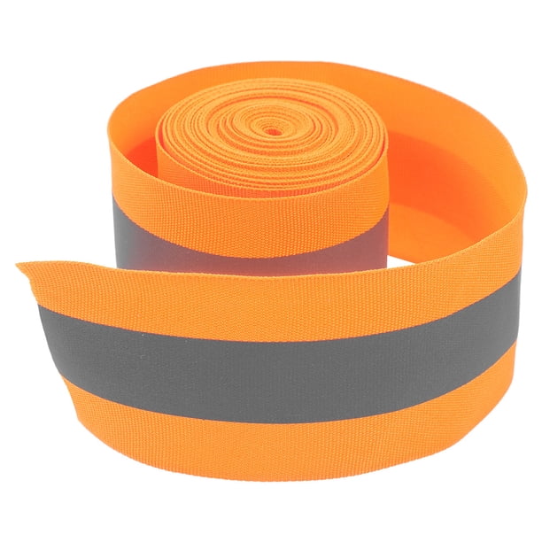 1 rollo de cinta reflectante fluorescente de alta visibilidad para ropa, resistente a la decoloración y para advertencia de tráfico.