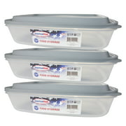 American Maid 24.00-Cup Storage Containers, Pack 3, Gray