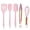 pink, variant on Silicone kitchenware set Integrated silicone spatula spatula Food clip egg beater Baking tools - pink