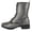 Black / Pewter, variant on Forever Women Combat Army Style Boots Lace Up Side Zipper Rhinestone Bling Booties Silver 6.5