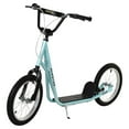 thumbnail image 3 of Aosom Youth Scooter Kick Scooter for Kids 5+ with Adjustable Handlebar Front and Rear Dual Brakes Inflatable Wheels, Blue, 3 of 10