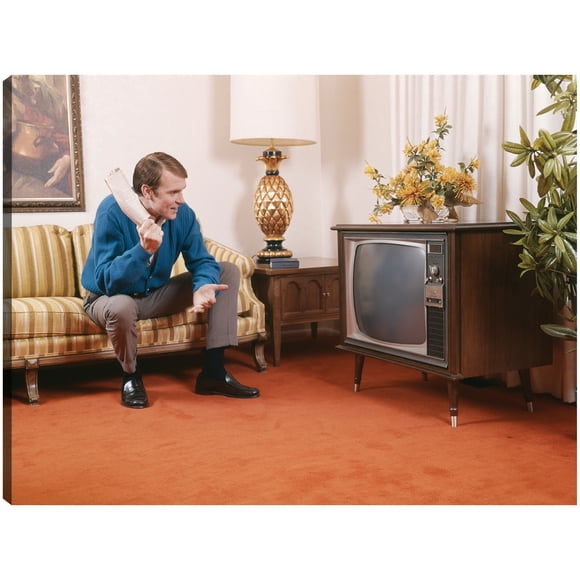 Cuadro Decorativo - Vintage TV Hombre