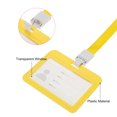 thumbnail image 5 of Uxcell 10.2x8cm Horizontal Clear Window ABS ID Badge Holder with Lanyard Yellow, 5 of 6