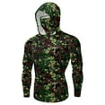 thumbnail image 5 of Xdegoge Womens Mens Sun Protection Hooded Camo Shirts with Mask Casual Lightweight Long Sleeve Quick Dry Outdoor T-Shirt Loose Fit Upf 50+ Hiking Rash Guards Fishing Hoodies Camisa Hombre XXL, 5 of 7