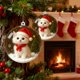 thumbnail image 5 of Bola de Adorno para Árbol de Navidad | Colgante Esférico de Cristal Transparente con Minianimales, Gorros y Bufandas de Papá Noel | Decoración Navideña de Plástico Multicolor | Regalo de Navidad | De, 5 of 6