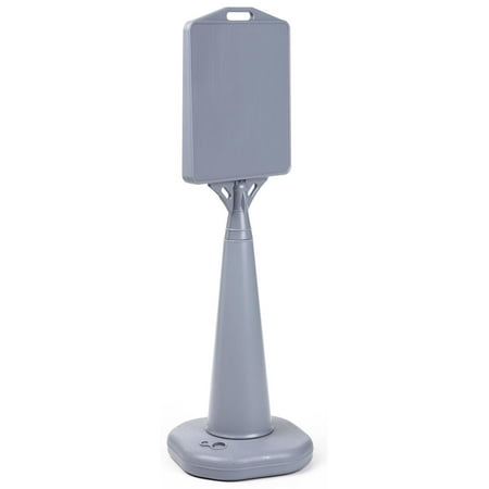 Double Sided Outdoor Led Sign - Displays2go Heavy-Duty Plastic Outdoor Cone Sign Holds 13 x 15-Inch Signs, 14-1/2 x 47 x 14-1/2-Inch, Double-Sided, Weighted Base