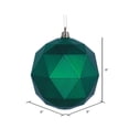 thumbnail image 2 of Vickerman M177504DM 8 in. Green Matte Geometric Christmas Ornament Ball, 2 of 2