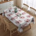 thumbnail image 2 of Pink Cow Strawberry Pattern Rectangle Tablecloth 60"x84",Waterproof Polyester Rectangle Table Cloth, Wipeable Spillproof Polyester Tablecloth for Dining, Camping, Indoor and Outdoor, 2 of 5