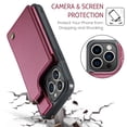 thumbnail image 4 of SaniMore for iPhone 14 Pro Max Wallet Case, RFID Blocking PU Leather Kickstand Credit Slots Flip Folio Protective Case, Double Magnetic Clasp Durable Shockproof Cover for iPhone 14 Pro Max, Winered, 4 of 9