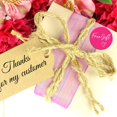thumbnail image 5 of 500 Pieces 1.5 Inch Customer Appreciation Stickers Small Business Sticker Roll Round Self Adhesive Stickers Labels for Packaging Envelopes Postcards Postcards (Rose Red Background), 5 of 5