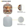 thumbnail image 4 of Garronmavis Aztec Cute Highland Cow Car Sun Shade Windshield 2pcs/set Sun Heat Protection Sunshades Blocks Sun and Keeps Your Vehicle Cool, 4 of 5
