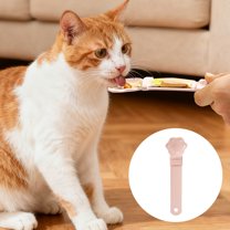 Cat Treat Spoon Squeeze Cat-claw shaped Cat Strip Feeder spoon Easy Feeding Spoon for Licky Treats Pet Food Spoon for Wet Food Suitable fo Paste Treat (Pink)