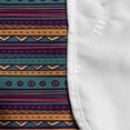 thumbnail image 4 of Tribal Microwave Oven Cover, Striped Retro Pattern Rich Mexican Color Folkloric Print, Water Resistant Organizer with Pockets for Kitchen, 36" x 12", Teal Plum and Orange, by Ambesonne, 4 of 4