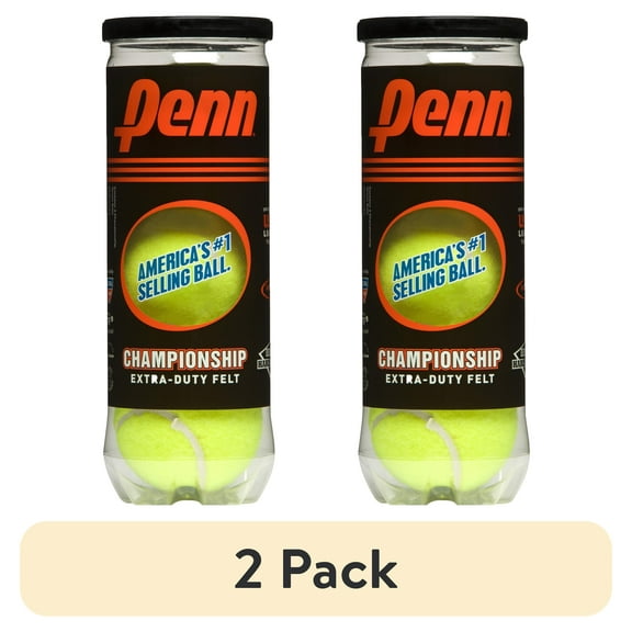 (2 pack) Penn Championship Extra Duty Tennis Balls (1 Can, 3 balls)