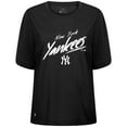 thumbnail image 2 of Women's Levelwear Black New York Yankees Bloom Sizzle T-Shirt, 2 of 3
