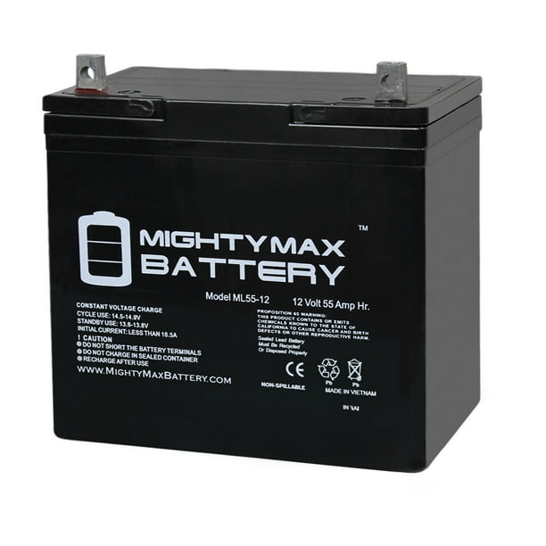 12V 55AH Pride Mobility Jazzy 600, 600 XL, 614, 614HD Battery Walmart