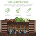thumbnail image 5 of Best Choice Products 6x3x2ft Outdoor Metal Raised Garden Bed for Vegetables Flowers Herbs - Dark Brown Wood Grain, 5 of 8