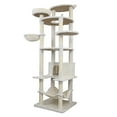 thumbnail image 5 of Jopath Cat Trees 78 In Cat Tree Tower Cat Condos With Wide Base Large Condo Sisal Scratching Post Big Hammock And Top Platform Many Landing Perch And Interactive Toy Beige, 5 of 6