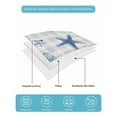 thumbnail image 5 of Quilts Twin-XL Size Bedding Set, Blue Starfish Coastal Lightweight Quilted Comforter, Summer Beach Coral Grey Plaid Soft Reversible Bedspread Coverlet with Pillow Covers for All Season, 68" x 98", 5 of 7