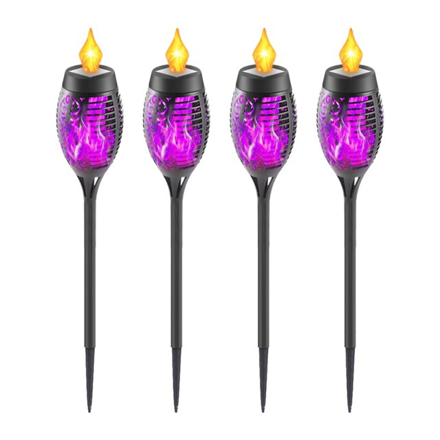 Parpadeante Antorcha 12LED Llama Solar S Lámparas Césped Impermeables para Exteriores
