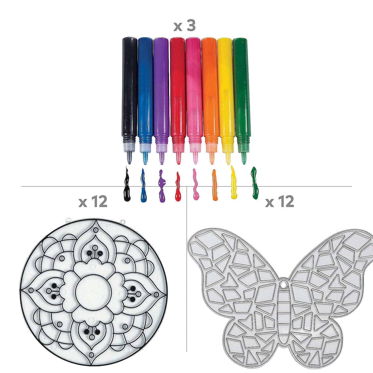 Fun Express Suncatcher Painting Kit Large Assortments May Vary