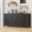 Black, variant on Winkalon 71" W Buffet Cabinet with 6-Doors, Farmhouse Credenza Sideboard with 3-Drawers & Adjustable Shelves for Kitchen Dining Room, Blue
