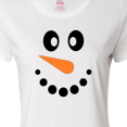 thumbnail image 4 of Inktastic Cute Smiling Snowman Face with Carrot Nose Women's T-Shirt, 4 of 5