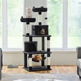 thumbnail image 2 of Yaheetech 62" H Multi Level Cat Tree Tower with 2 Condos & Scratching Post, Black, 2 of 8