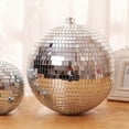thumbnail image 3 of 6" 8" Mirror Glass Disco Ball Hanging Reflective Ball Portable DJ Dance Lighting Chriatmas Xmas Club Stage Party Decor, 3 of 7