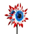 thumbnail image 3 of Evergreen 75"H Solar Wind Spinner with Running Lights, Patriotic Expressions, 3 of 4