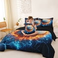 thumbnail image 3 of Erosebridal Baseball Sport Theme 7 Pieces Bedding Comforter Set,Boys Ball Game Full Bedding Set For Ball Lovers,Reversible, 3 of 7